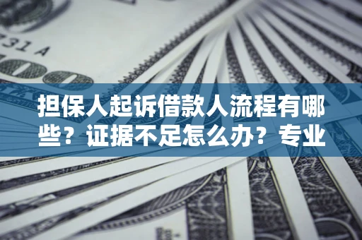 济南担保人起诉借款人流程有哪些？证据不足怎么办？专业律师解答