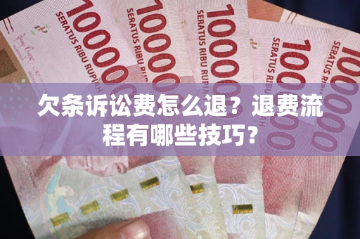 济南欠条诉讼费怎么退？退费流程有哪些技巧？